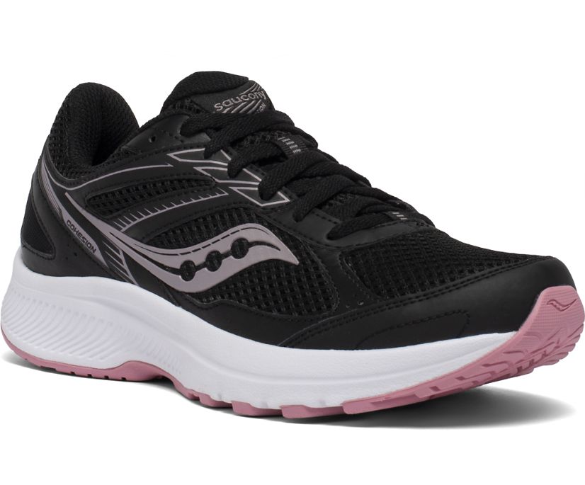 Women's Saucony Cohesion 14 Running Shoes Black / Pink | Singapore 092FDNM